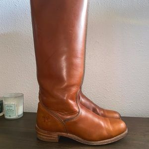 Vintage 70s FRYE 6755. Tall Leather Riding Western Style Boots. Size 7.5 women
